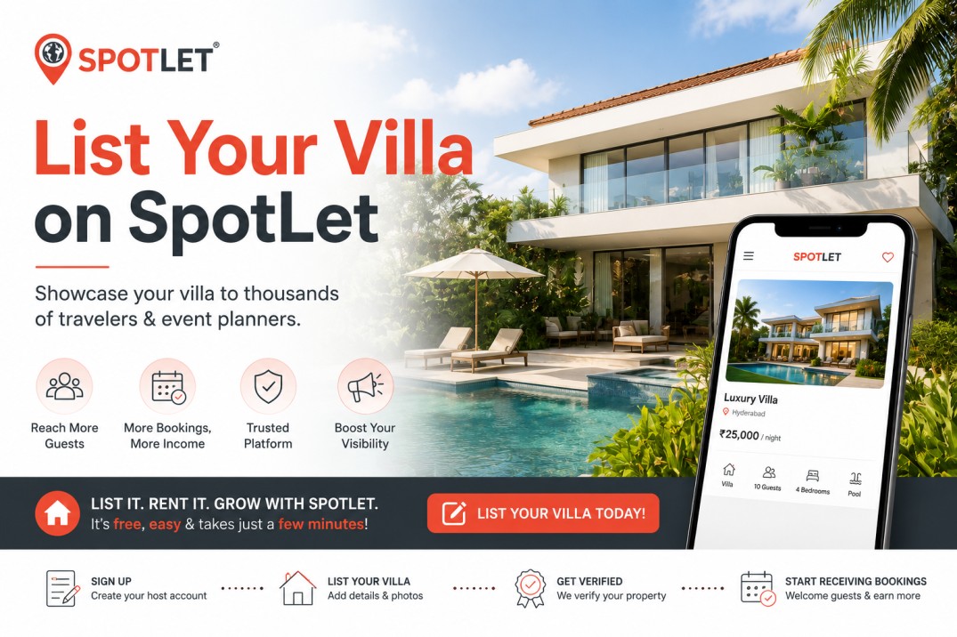 how to list villa on spotlet